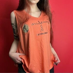 Orange graphic tank top 🤍🧡​​​​​​​​​​​​​​​​​​